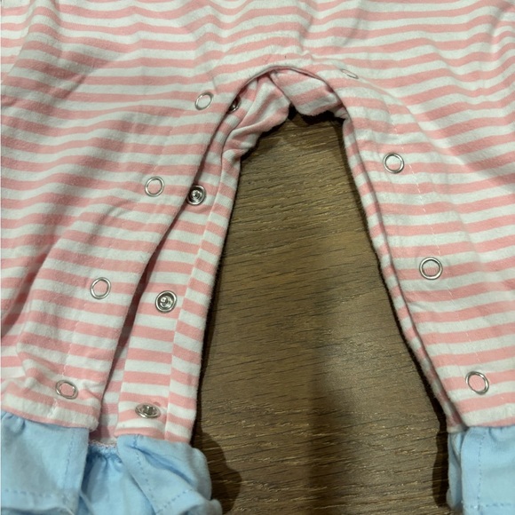 Trotter St. Kids Pink Stripe Romper - 12M - Picture 4 of 5